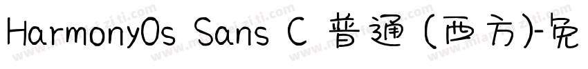 HarmonyOs Sans C 普通 (西方)字体转换